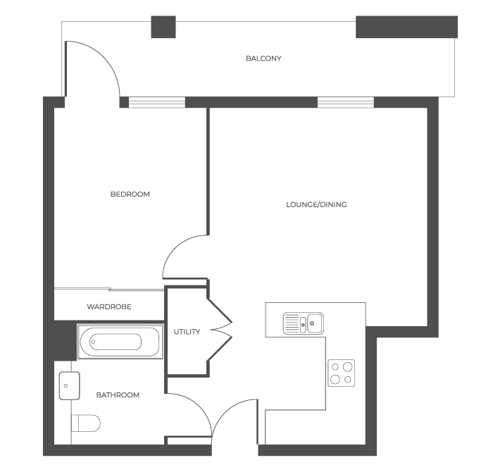 1 bed apartment